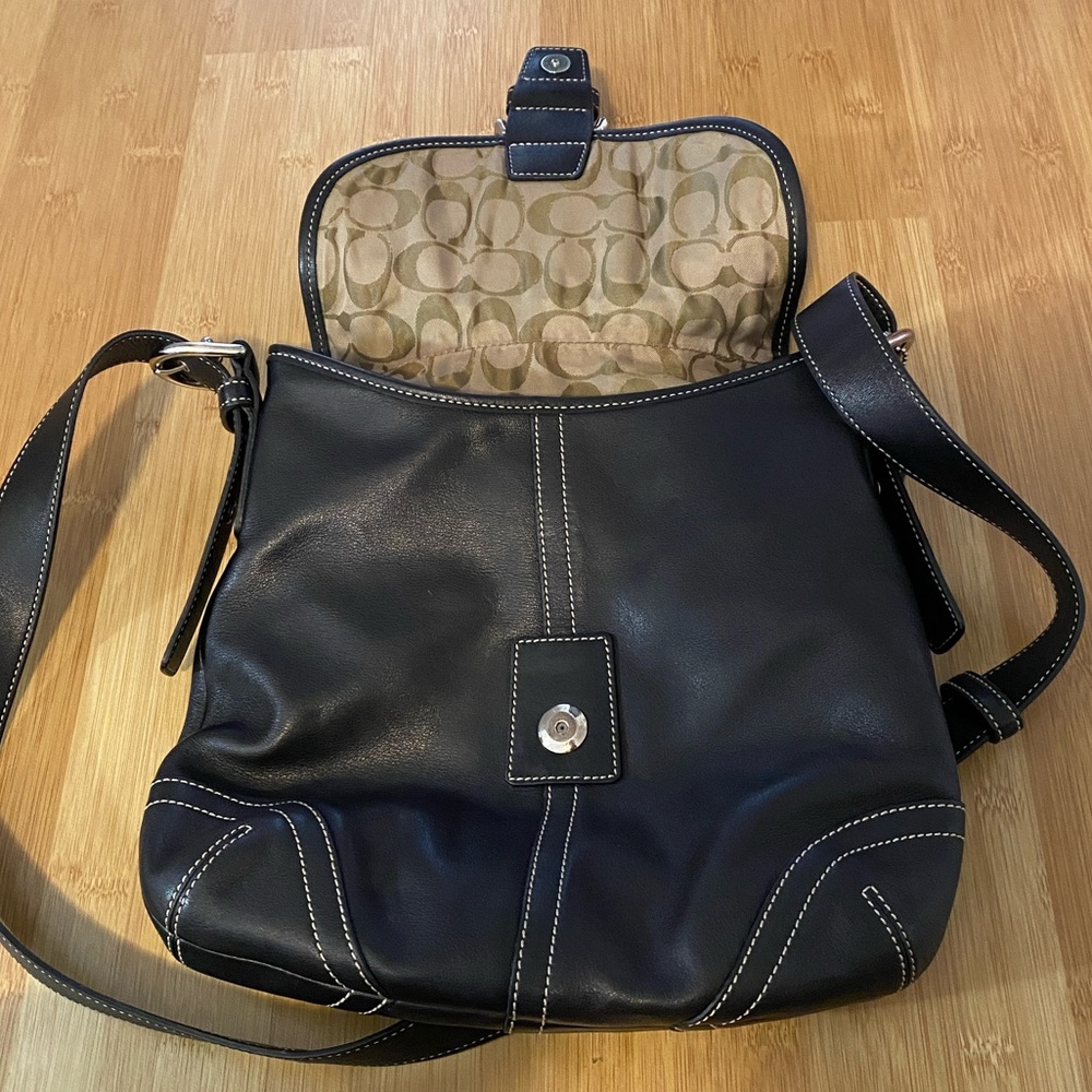 Vintage Coach Soho Buckle Flap Leather Shoulder & Crossbody Bag Style No. 9480 - Picture 14 of 16